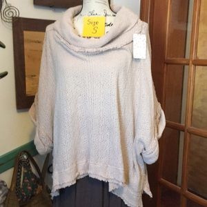 NWT Free People Cowl Neck Boxy Sweater